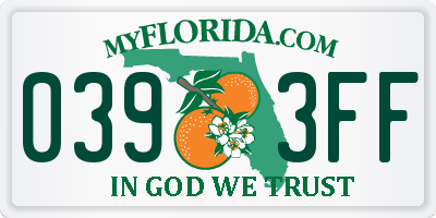 FL license plate 0393FF