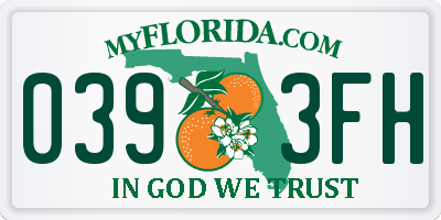 FL license plate 0393FH