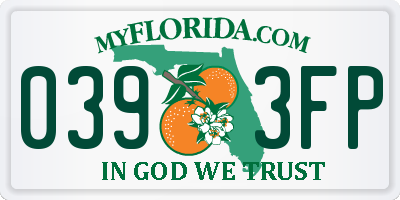 FL license plate 0393FP