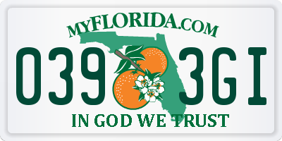 FL license plate 0393GI