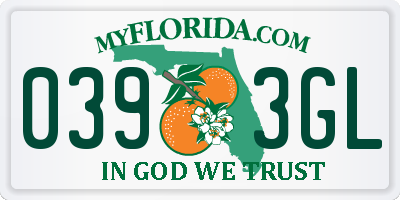 FL license plate 0393GL