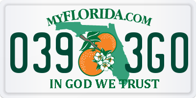 FL license plate 0393GO