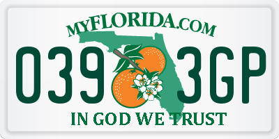 FL license plate 0393GP