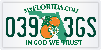 FL license plate 0393GS