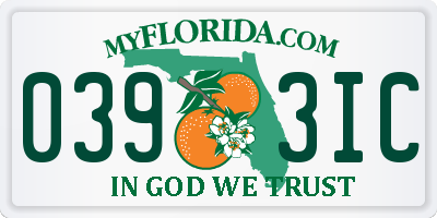 FL license plate 0393IC