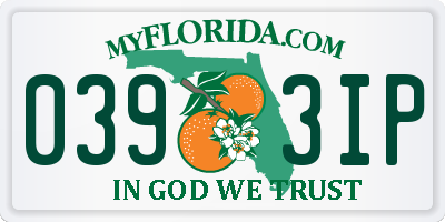 FL license plate 0393IP