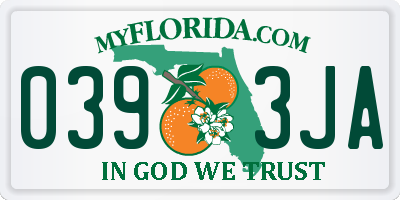 FL license plate 0393JA