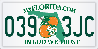 FL license plate 0393JC