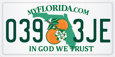 FL license plate 0393JE