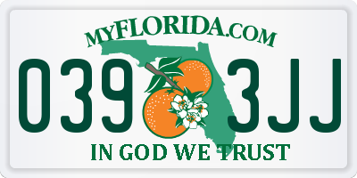FL license plate 0393JJ