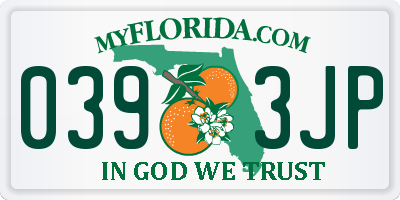 FL license plate 0393JP