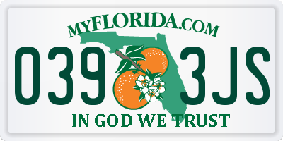 FL license plate 0393JS