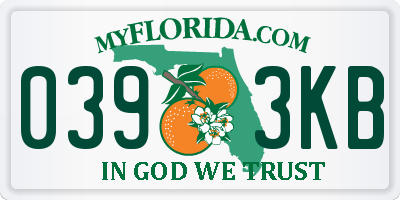 FL license plate 0393KB