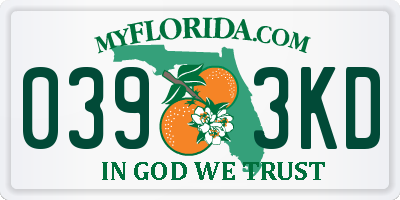 FL license plate 0393KD