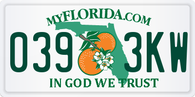 FL license plate 0393KW