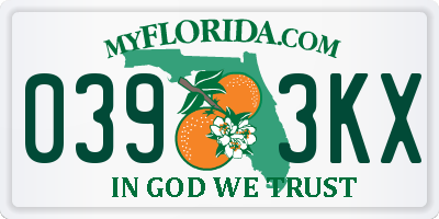 FL license plate 0393KX