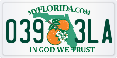 FL license plate 0393LA