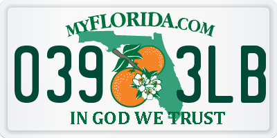 FL license plate 0393LB