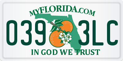 FL license plate 0393LC