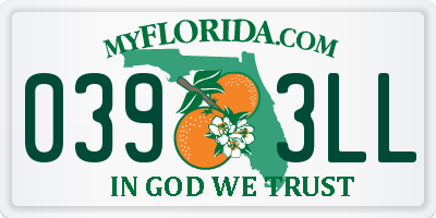 FL license plate 0393LL