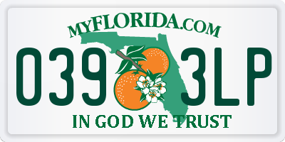 FL license plate 0393LP