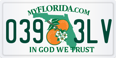 FL license plate 0393LV
