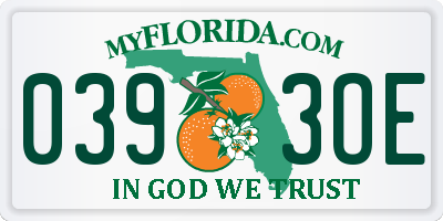 FL license plate 0393OE