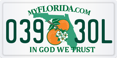 FL license plate 0393OL