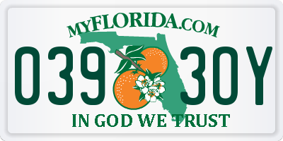 FL license plate 0393OY