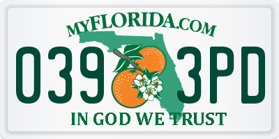 FL license plate 0393PD