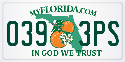FL license plate 0393PS
