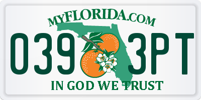FL license plate 0393PT