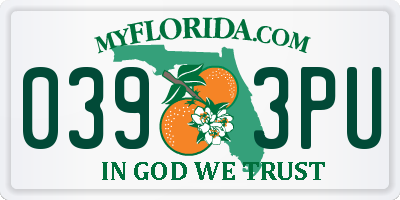FL license plate 0393PU