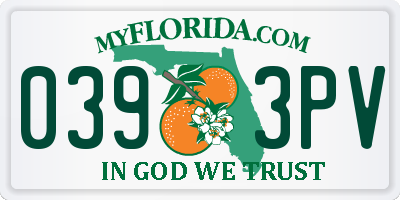 FL license plate 0393PV