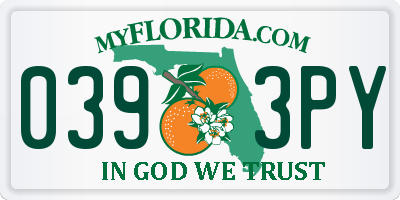 FL license plate 0393PY