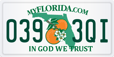 FL license plate 0393QI