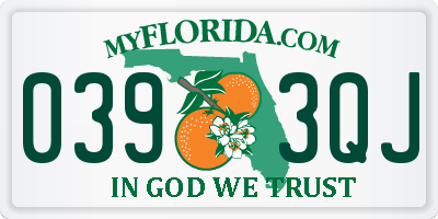 FL license plate 0393QJ
