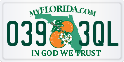 FL license plate 0393QL