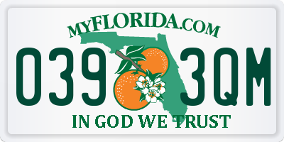 FL license plate 0393QM
