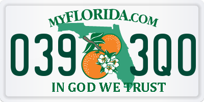 FL license plate 0393QO