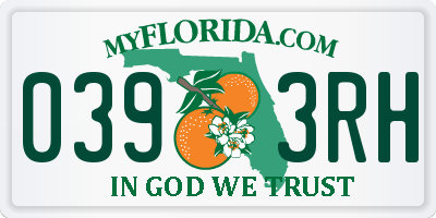 FL license plate 0393RH
