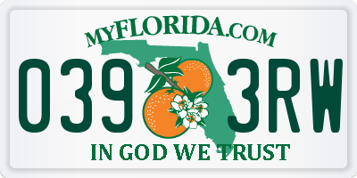 FL license plate 0393RW
