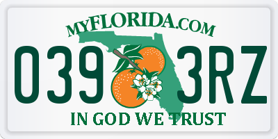 FL license plate 0393RZ