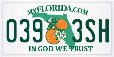 FL license plate 0393SH