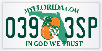 FL license plate 0393SP
