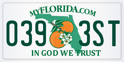 FL license plate 0393ST