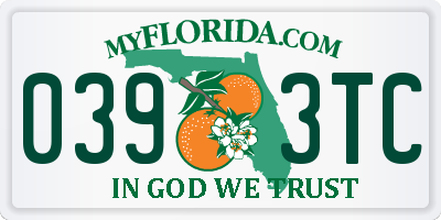 FL license plate 0393TC