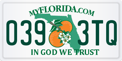 FL license plate 0393TQ