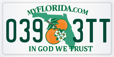 FL license plate 0393TT