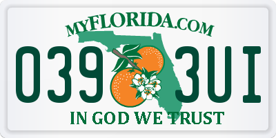 FL license plate 0393UI